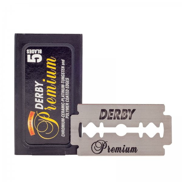 Derby Premium tradisjonelle barberblader - 5-pakning